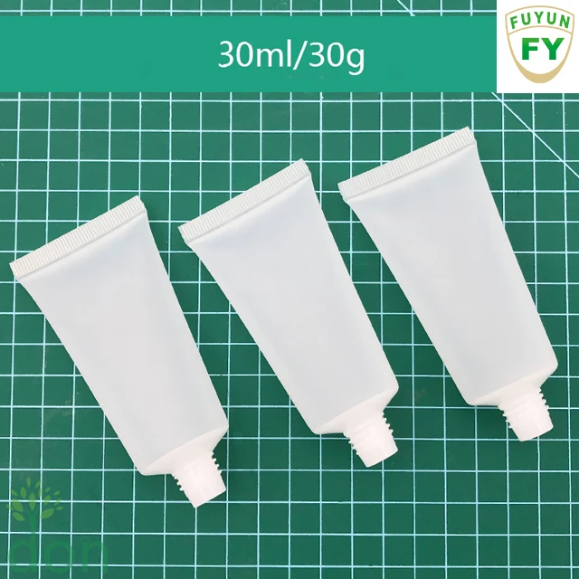 Fuyun in Stock Empty 30g White Plastic Packaging for Cosmetics Face Wash Cream Soft Tubes