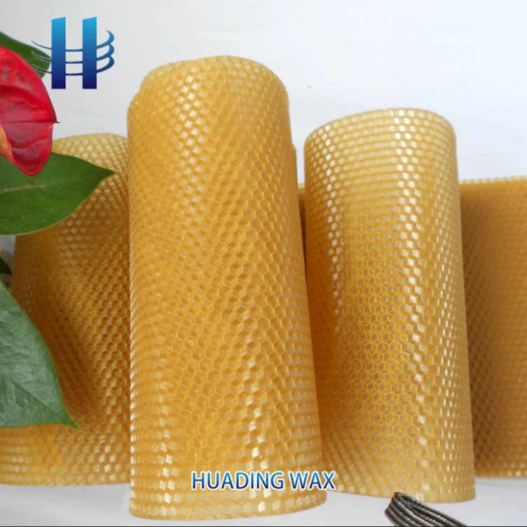 Beekeeping Tool Bee Beehive Nest Beeswax foundation 41cm * 20cm * 0.3cm Gold Bee Honeycomb Material
