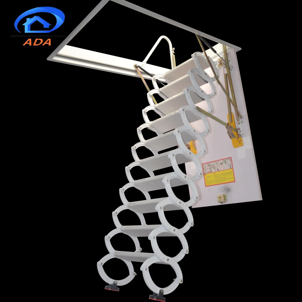 Складная чердачная ступенчатая лестница с супер нагрузкой из титанового магниевого сплава