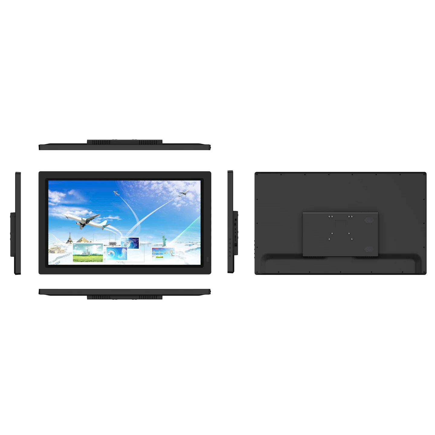 HD 32 inch digital loop video advertising player LCD screen for signage totem poster with SD USB port support landscape/portrait