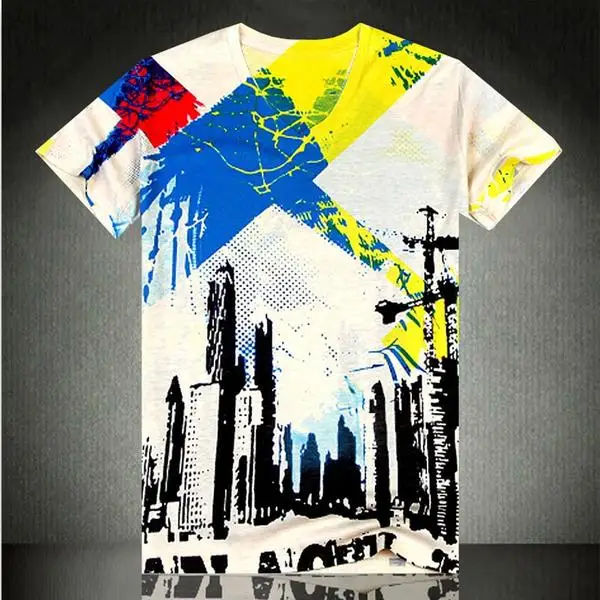 China Factory Wholesale Price Men Colorful 3d Printed t-shirt