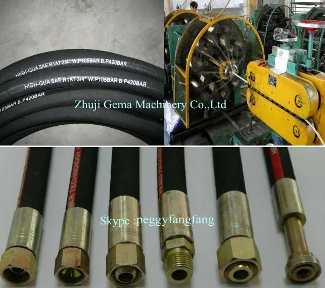 hydraulic block rubber hose, nut and O-ring, connections