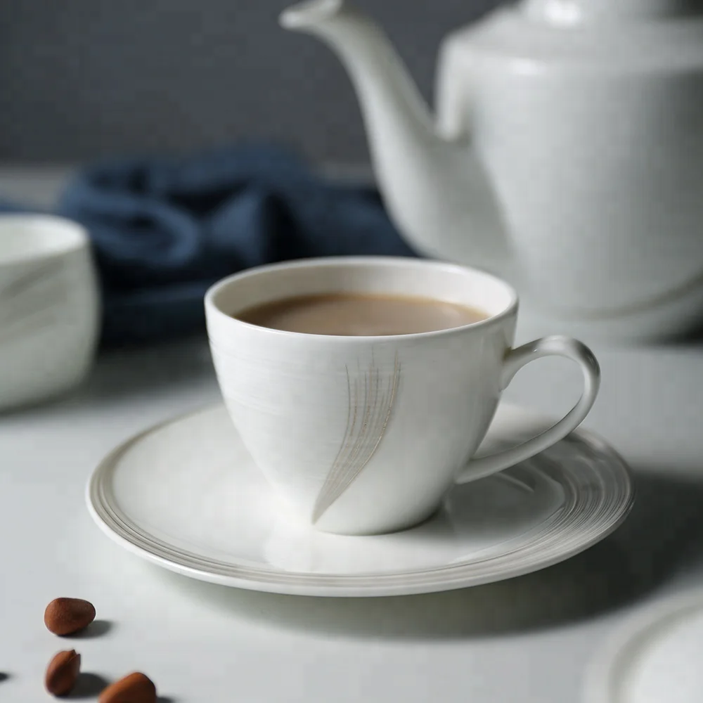 Wholesale turkish coffee set ceramic tea pot set sugar pot and creamer