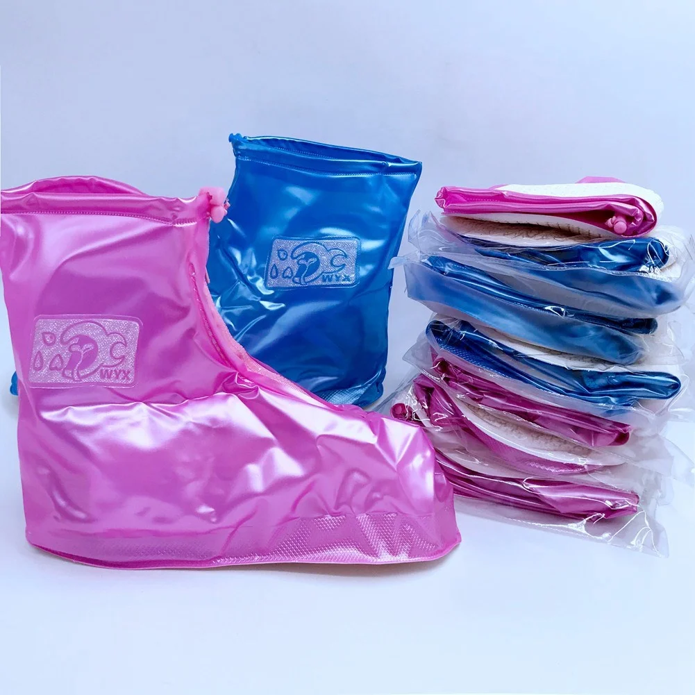 
WYX Rain Shoe Covers Waterproof by PVC for Girls Female and Kids Embossed Logo New Environmental Raw Material Healthy Brand 