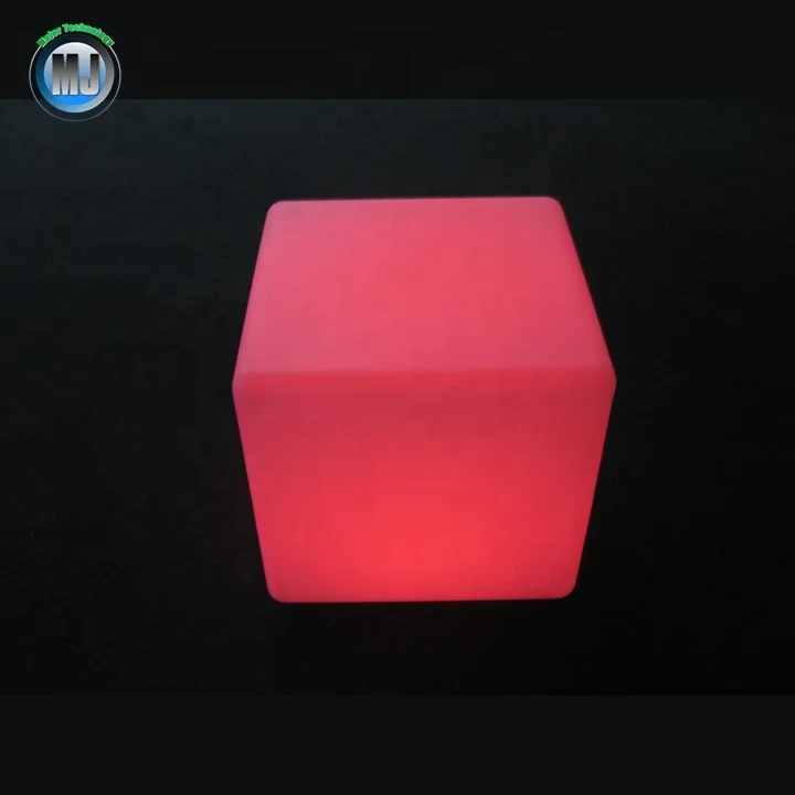 Lighted waterproof 16 color changing remote control led plastic light cubes
