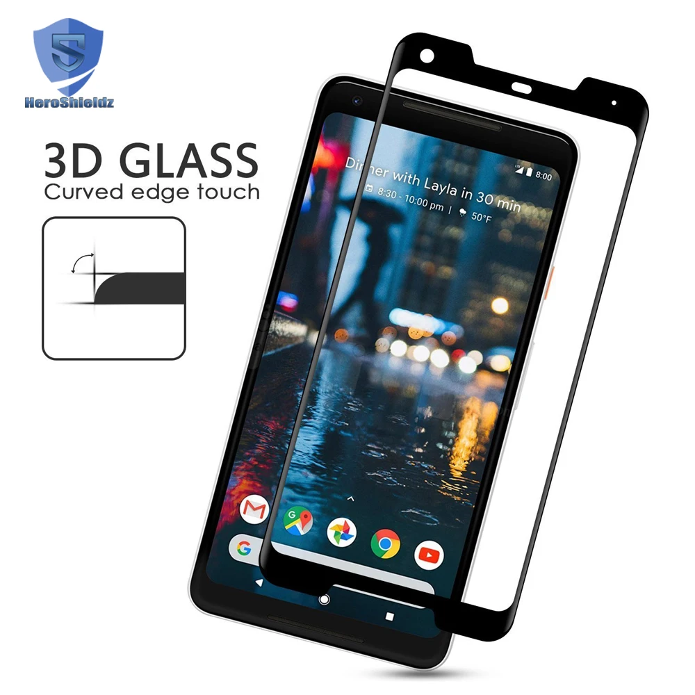 
Tempered Glass Replacement For Google Pixel 2 XL Screen Protector, Manufacture Premium 9H Shockproof Pixel 2 XL Glass Protector 