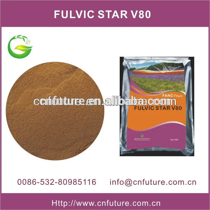 100% Soluble Organic Fertilizer Fulvic Acid Agriculture Fertilizer
