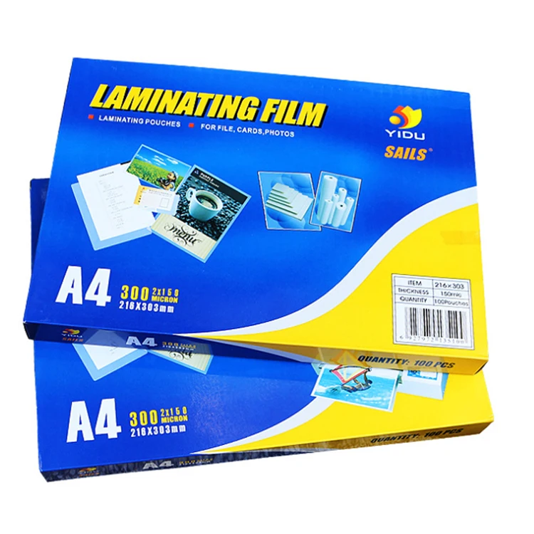 Guangzhou yuhan wholesale Competitive price  A4 150MIC laminating film pouch in plastic film for photo paper