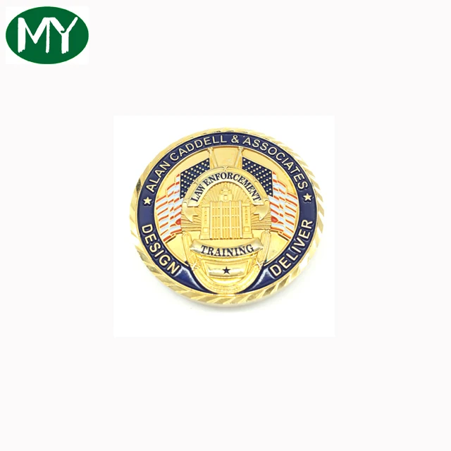Factory free design custom antique gold challenge copy coins