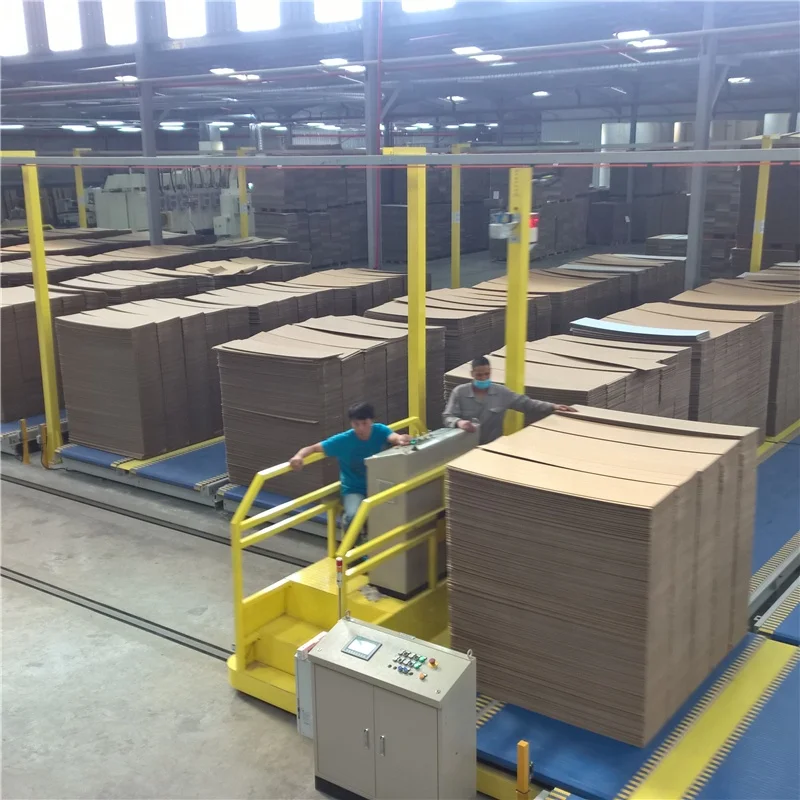 RGV Auto Cardboard Logistics and Storage System for Carton Box Making Finishing Line | Bar Code Info