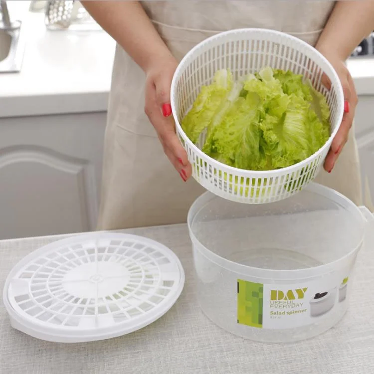  Convenient Plastic Manual Salad Spinner Fruit and Vegetable