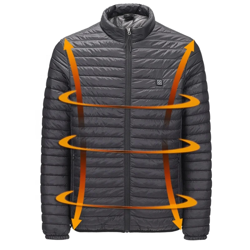 
Dropshipping Lightweight Black Puffer Battery Heated Winter Coat 