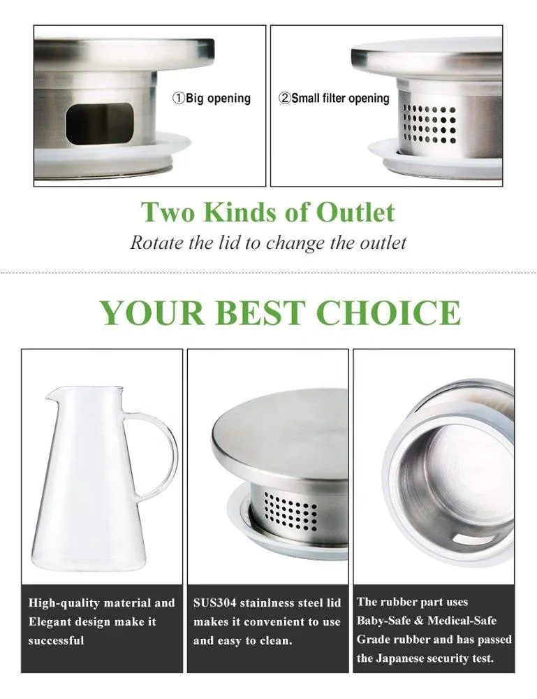 2000ml Clear Borosilicate Glass Water Pitcher Carafe Jug With Stainless Steel Lid For Homemade Juice