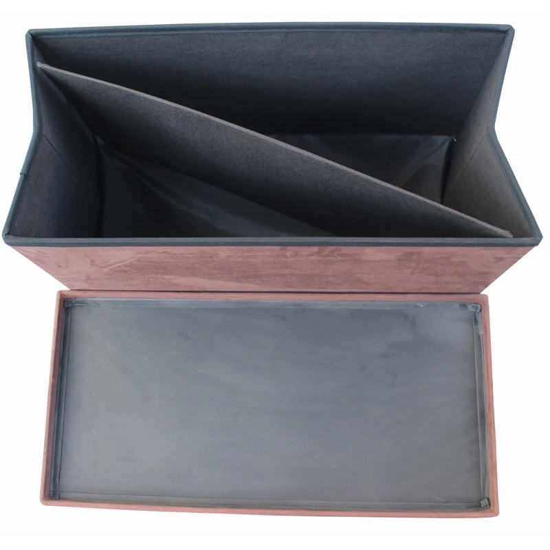 Good Quality Durable Service Folding Suede Ottoman Luggage Storage