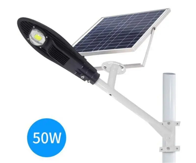 HIgh quality 30W 50W 60w 100W IP65 waterpoof outdoor led solar street light with solar panel  and battery/Hole