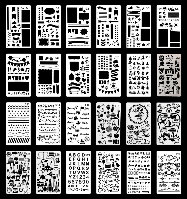 
Stencil drawing template 