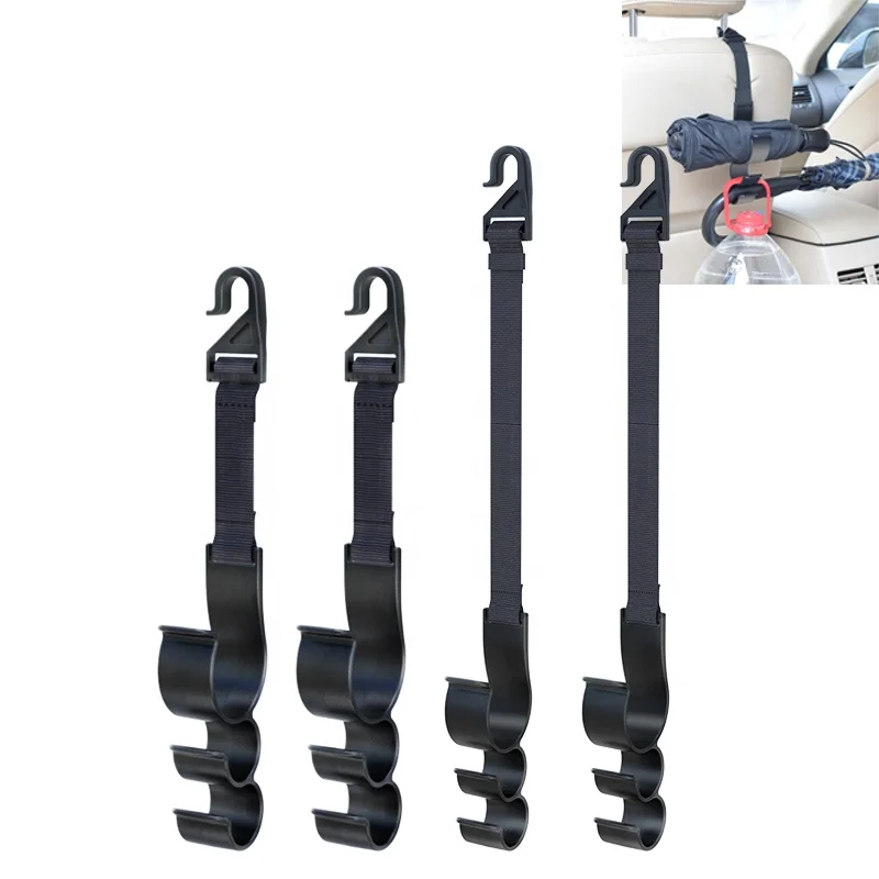 Car Back Seat Headrest Hooks for umbrella / Car umbrella holder hanger
