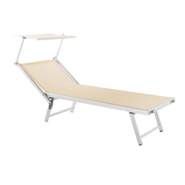 camping folding beach garden outdoor patio  foldable portable bed sun lounger with canopy chair