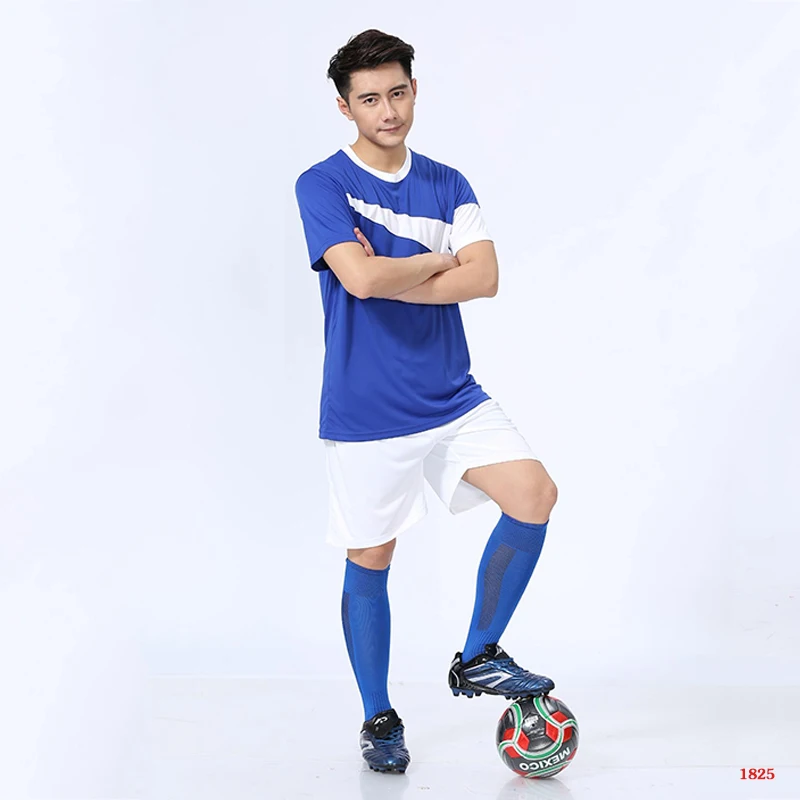 Wholesale solid color high quality football jersey set custom sports competition student football jersey