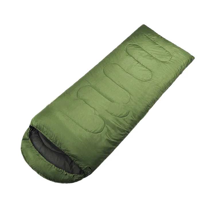 
Outdoor army green winter cotton or custom eiderdown waterproof envelop camping sleeping bag 