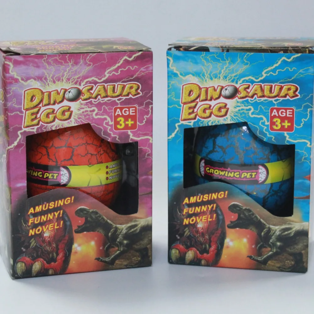 Novelty Dinosaur Egg Magic Hatching Growing Dinosaur Toys 12*8cm Dinosaur Fossils Eggs For Kids