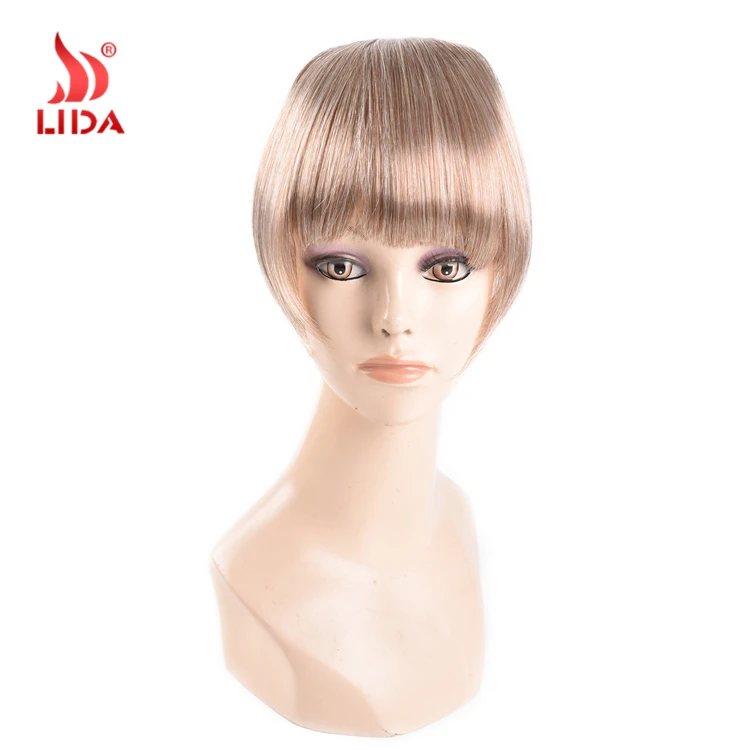 
Lida synthetic Clip in hair bangs fringes blunt bangs lily hair piece 