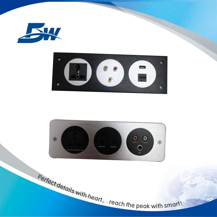 Factory Aluminum Flush Mounted USB/Wall Mount Socket Plate/Wall Fixed Outlet Panel
