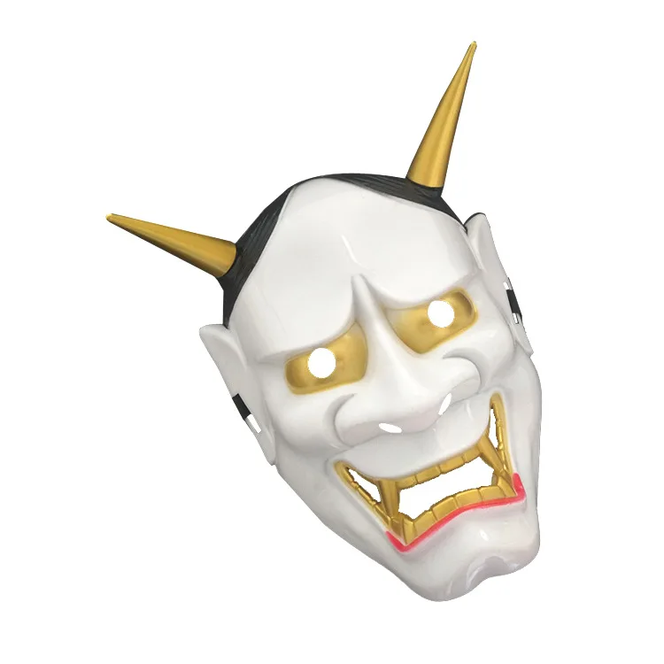 PoeticExist Men and Women Full Face Hard Plastic Halloween Party Japanese Devil Masks