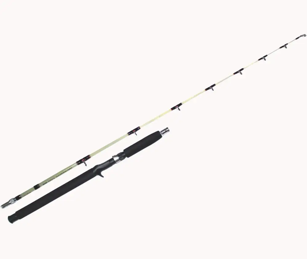 Solid rod blank for fiberglass boat fishing rod