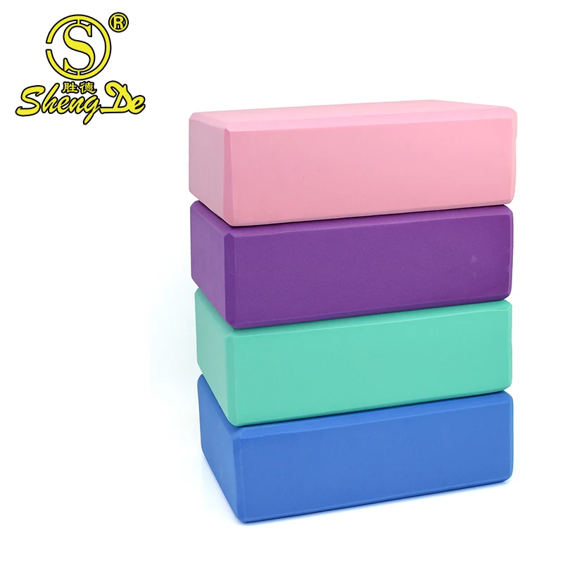 2017 Упражнения Йога кирпич, переработанной резины блок, блок для йоги Эко Пользовательские