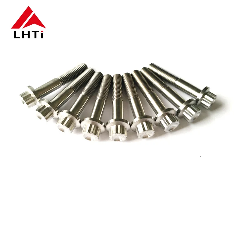 TI6Al4v GR5  M7 Titanium 12 point Flange Head Split Rim Bolt & nut for rim wheel