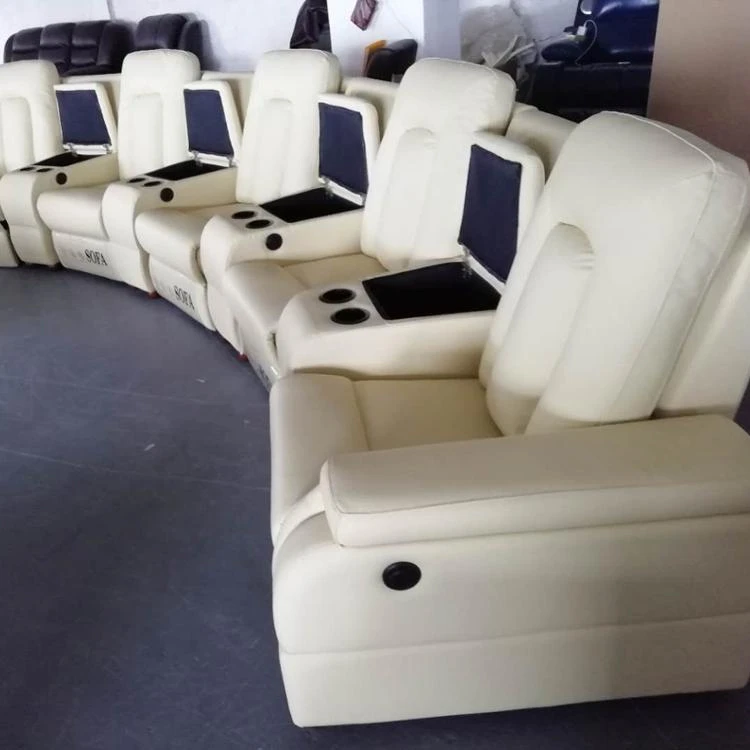 Элегантная мягкая мебель для чистки/кресло для VIP кинотеатра/кресло с откидной спинкой LS311, шесть сидений