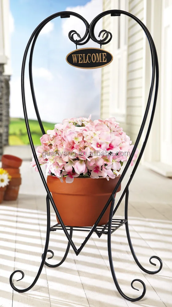 Metal Plant Stand & European Wedding Decorative Flower Stand Centerpieces Antique Wrought Iron Cast Iron Brown Box Handmade