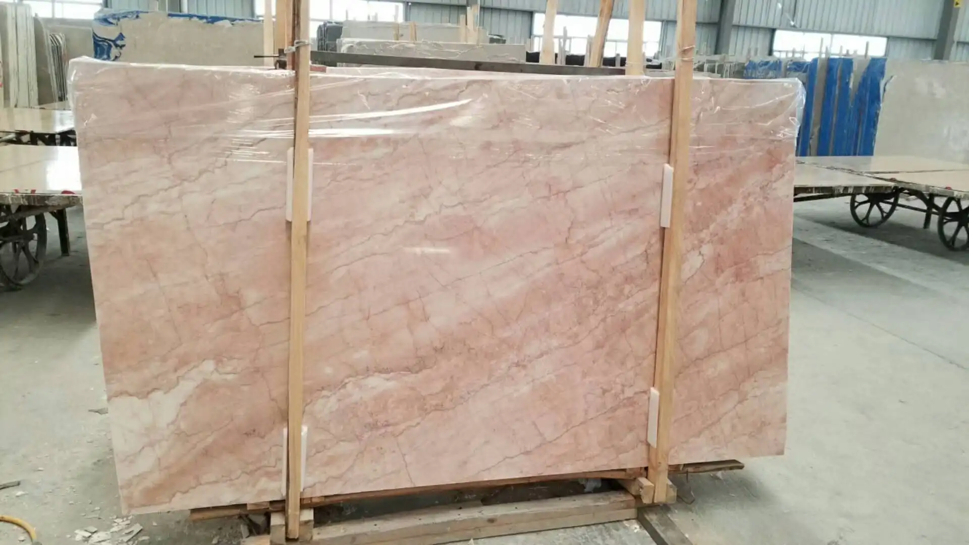 China pink rosa marble stone slab for room decoration marble flooring tiles