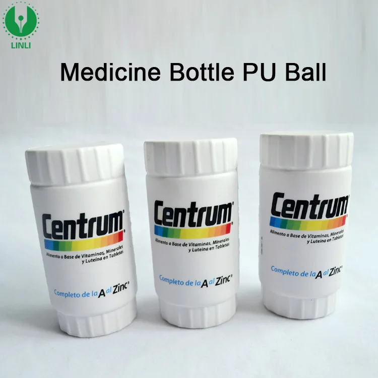 
Medicine Bottle Squeeze PU Ball with Logo 