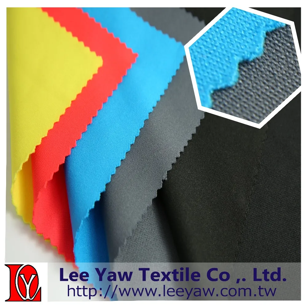 100% polyester interlock pique fabric with mechanical 4 way stretch wicking fabric