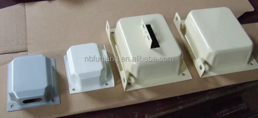 FQ-C101 Ningbo Fuqiang metal end bells, metal cover for transformer, transformer accessory for EI-66, EI-75, EI-96, EI-120