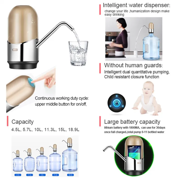Child Lock Bottled Water Dispenser Specification for home and outdoor application