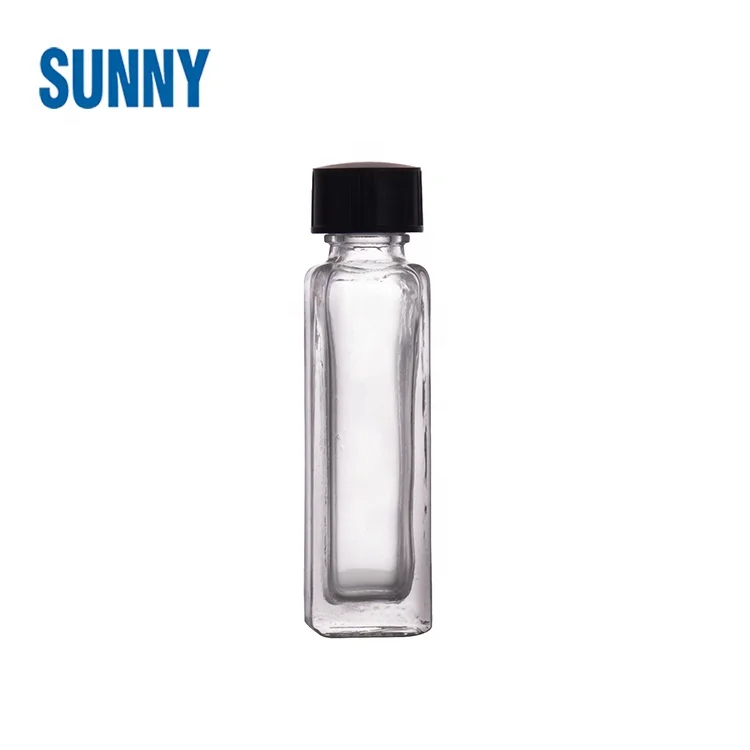 
8ml clear flint square small glass bottle for perfume oil sample 