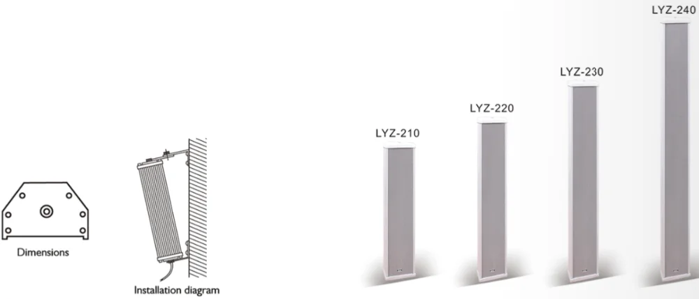 QQCHINAPA Cost Price 5Inch 30-120W Waterproof Outdoor Pa System Column Speaker With Horn Tweeters For School,Park