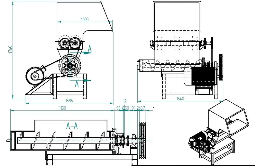 EPS foam scrap Hot Melt Recycling Machinery