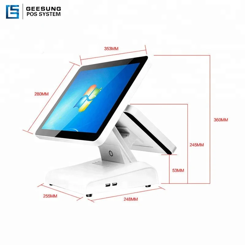 Pos Spare Parts,Waterproof Banking  Tablet Dual Screen Pos Systems