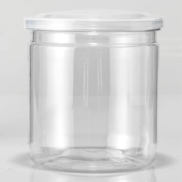 
500ml Clear Plastic PET Canning Pickle Jars 