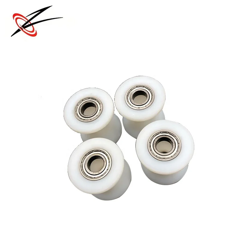 
POM flat roller plastic PA66 nylon polyamide rope guide pulley with bearing 