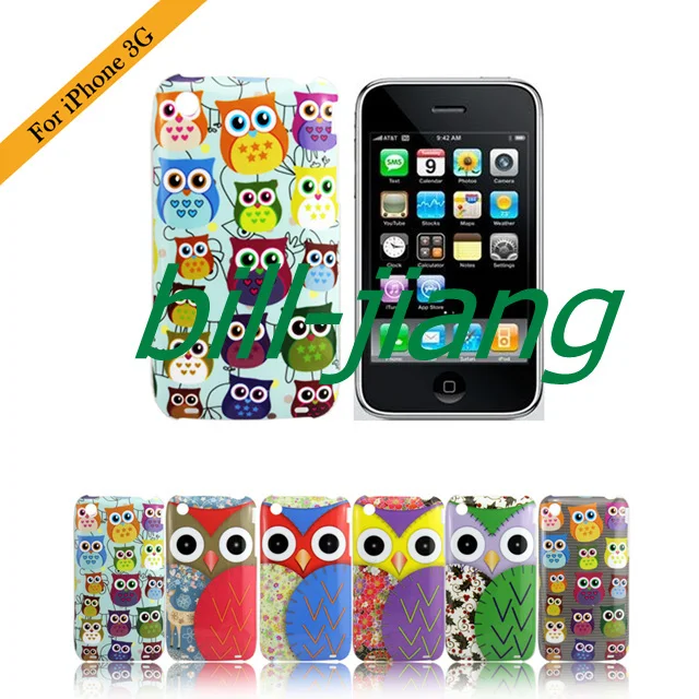 Cartoon Cute Owl Bird design hard Case for iphone 3G 3GS
