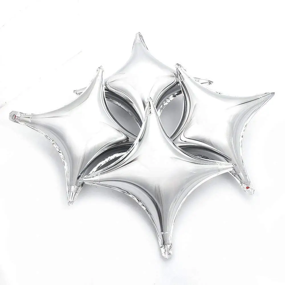 TF Star Shape Foil Mylar Balloon Quadrangle Four Angle Star Balloons For Birthday Party Wedding Decoration Balloons  10, 26 inch