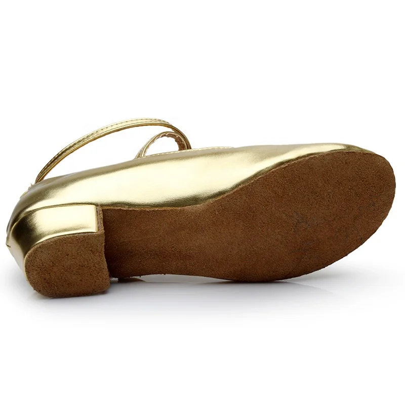 
AY609 TOP PU silver low heel ballroom dance shoes 