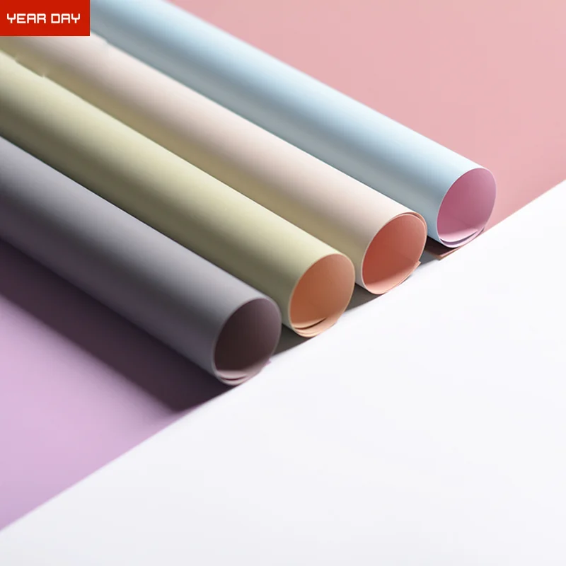 Оптовая продажа, индивидуальная цветная полупрозрачная Корейская Водонепроницаемая оберточная бумага для цветов