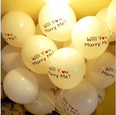 Возьмем на себя напечатанные шары, СВЕТОДИОДНЫЕ блестящие шары, латексные шары на День святого Валентина