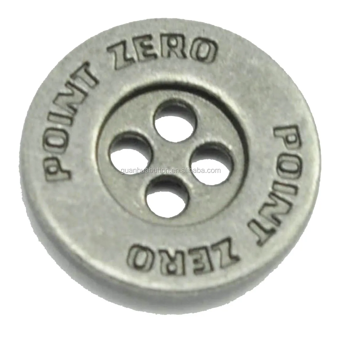 
custom made 4 holes engraved logo antique silver color zinc alloy metal button for coat 